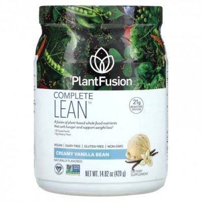 PlantFusion, Complete Lean, сливочные стручки ванили, 420 г (14,82 унции) / Растительные смеси | Аптека | V4.Ru: Маркетплейс