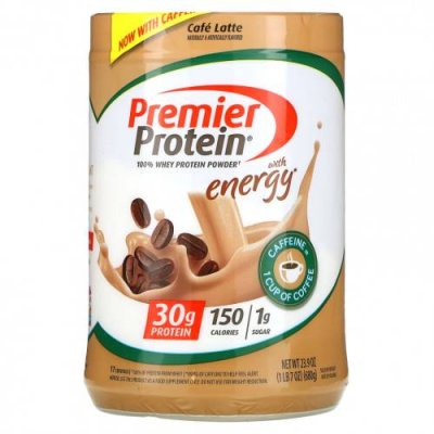 Premier Protein, 100% порошок из сывороточного протеина, латте для кофе, 680 г (1 фунт 7 унций) / Сывороточные белковые смеси | Аптека | V4.Ru: Маркетплейс