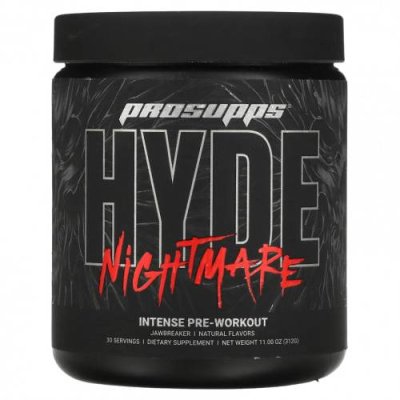 ProSupps, Hyde Nightmare, Intense Pre-Workout, Jawbreaker, 11 oz (312 g) / Стимуляторы | Аптека | V4.Ru: Маркетплейс