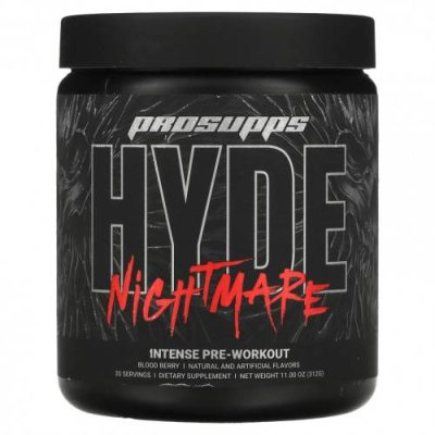 ProSupps, Hyde Nightmare, Intense Pre-Workout, Blood Berry, 11 oz (312 g) / Стимуляторы | Аптека | V4.Ru: Маркетплейс