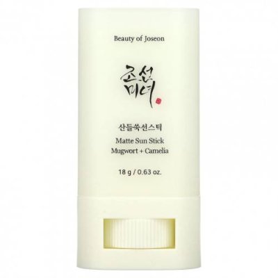 Beauty of Joseon, Matte Sun Stick, полынь и камелия, SPF50 + PA ++++, 18 г (0,63 унции) / Солнезащитные средства | Аптека | V4.Ru: Маркетплейс