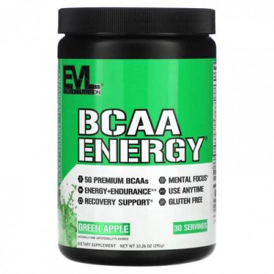 EVLution Nutrition, BCAA Energy, Зеленое Яблоко, 10,2 унций (291 г) / BCAA | Аптека | V4.Ru: Маркетплейс