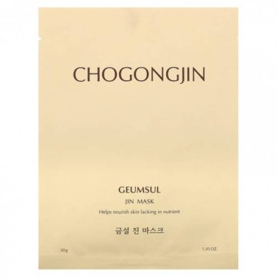 Missha, Chogongjin, косметическая маска кымсул-джин, 30 г (1,05 унции) / Тканевые маски | Аптека | V4.Ru: Маркетплейс