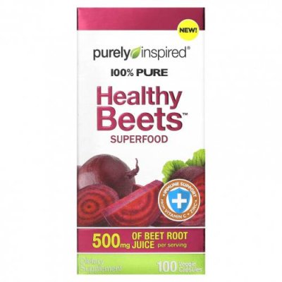 Purely Inspired, Healthy Beets Superfood, 100 растительных капсул / Свекла | Аптека | V4.Ru: Маркетплейс