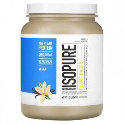 Isopure, Протеиновый порошок на растительной основе, ваниль, 560 г (1,23 фунта) / Горох | Аптека | V4.Ru: Маркетплейс