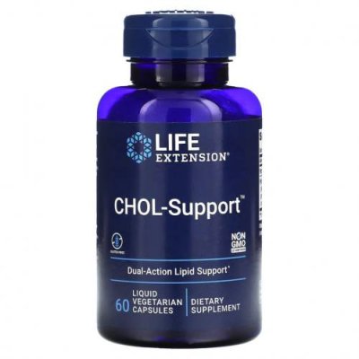 Life Extension, CHOL-Support, 60 жидких вегетарианских капсул / Пищевые добавки | Аптека | V4.Ru: Маркетплейс