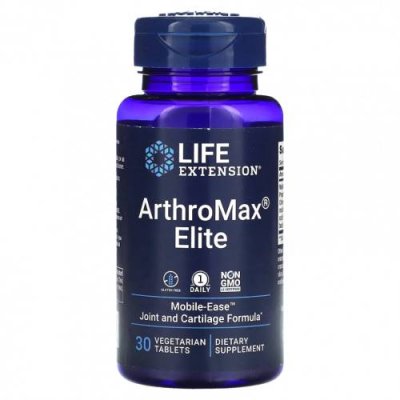 Life Extension, ArthroMax Elite, 30 вегетарианских таблеток / Кости, суставы и хрящи | Аптека | V4.Ru: Маркетплейс