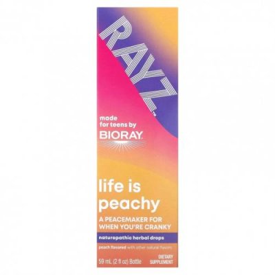 Bioray Inc., Rayz, Life Is Peachy, для подростков, персик, 59 мл (2 жидк. Унции) / Травы для детей | Аптека | V4.Ru: Маркетплейс