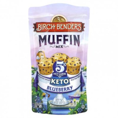 Birch Benders, Muffin Mix, кето, голубика, 227 г (8 унций) / Смесь для приготовления кексов | Аптека | V4.Ru: Маркетплейс