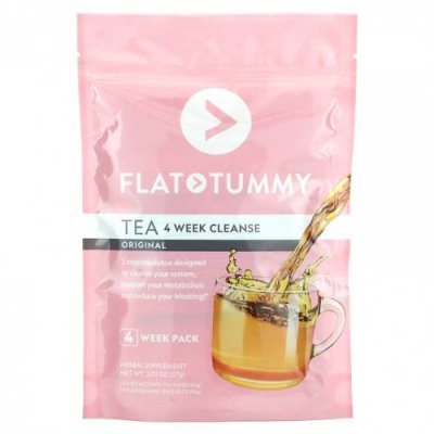 Flat Tummy, Tea, 4 Week Cleanse, Original, 57 г (2,01 унции) / Лечебные чаи | Аптека | V4.Ru: Маркетплейс