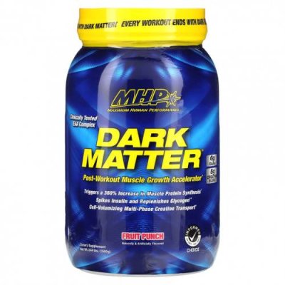 MHP, DARK MATTER, ускоритель роста мышц после тренировки, фруктовый пунш, 1560 г (3,44 фунта) / Смеси аминокислот | Аптека | V4.Ru: Маркетплейс