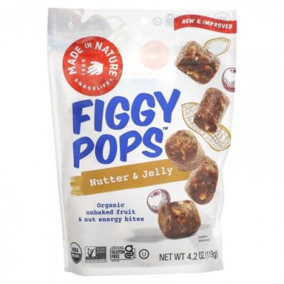 Made in Nature, Figgy Pops, орехи и желе, 119 г (4,2 унции) / Инжир | Аптека | V4.Ru: Маркетплейс