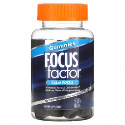 Focus Factor, Calm Focus, клубника, 60 жевательных таблеток / Формулы для спокойствия | Аптека | V4.Ru: Маркетплейс