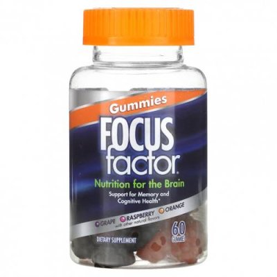 Focus Factor, добавка для оптимальной работы мозга, виноград, малина, апельсин, 60 жевательных таблеток / Препараты для памяти и когнитивных функций | Аптека | V4.Ru: Маркетплейс