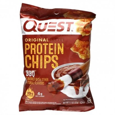 Quest Nutrition, Протеиновые чипсы в оригинальном стиле, для барбекю, 8 пакетиков по 32 г (1,1 унции) / Протеиновые снеки | Аптека | V4.Ru: Маркетплейс