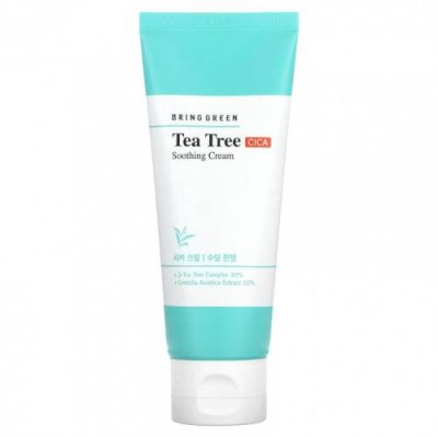 Bring Green, Успокаивающий крем Tea Tree CICA, 100 мл (3,38 жидк. Унции) / Масло чайного дерева, для красоты | Аптека | V4.Ru: Маркетплейс