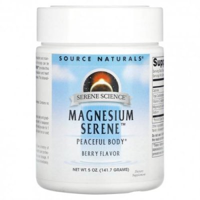 Source Naturals, Magnesium Serene, вкус ягод, 141,7 г / Магний | Аптека | V4.Ru: Маркетплейс