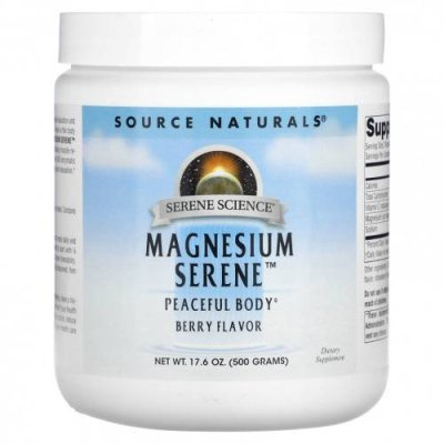 Source Naturals, Magnesium Serene, со вкусом ягод, 17,6 унции (500 г) / Магний | Аптека | V4.Ru: Маркетплейс