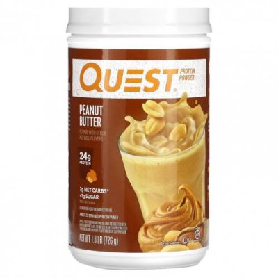 Quest Nutrition, Протеиновый порошок, арахисовая паста, 726 г (1,6 фунта) / Сывороточные белковые смеси | Аптека | V4.Ru: Маркетплейс