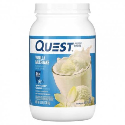 Quest Nutrition, Протеиновый порошок, ванильный молочный коктейль, 1,36 кг (3 фунта) / Сывороточные белковые смеси | Аптека | V4.Ru: Маркетплейс