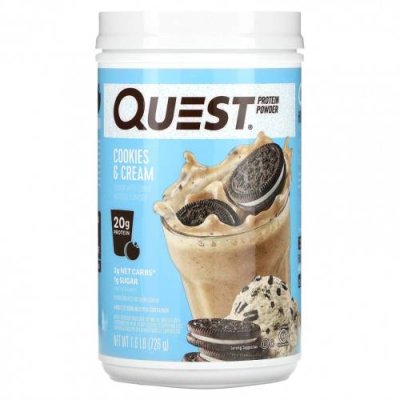 Quest Nutrition, Протеиновый порошок, печенье и сливки, 726 г (1,6 фунта) / Сывороточные белковые смеси | Аптека | V4.Ru: Маркетплейс