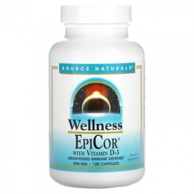 Source Naturals, EpiCor с витамином D-3, 500 мг, 120 капсул / EpiCor | Аптека | V4.Ru: Маркетплейс