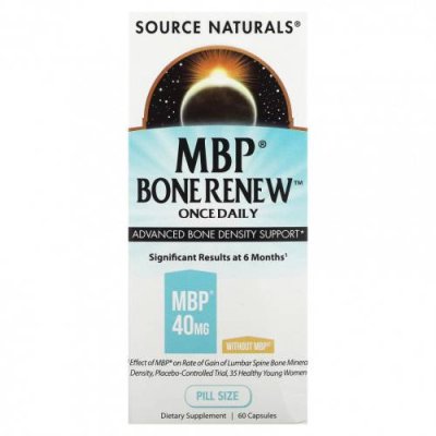 Source Naturals, MBP Bone Renew, 60 капсул / Кости, суставы и хрящи | Аптека | V4.Ru: Маркетплейс