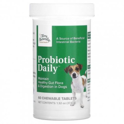 Terry Naturally, Probiotic Daily, для собак, 60 жевательных таблеток, 37,5 г (1,32 унции) / Пробиотики для питомцев | Аптека | V4.Ru: Маркетплейс