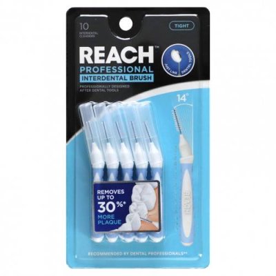 Reach, Professional Interdental Brush, Tight, 10 Interdental Cleaners / Зубочистки | Аптека | V4.Ru: Маркетплейс