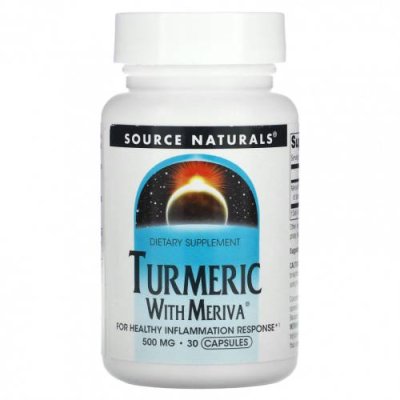 Source Naturals, Куркума с меривой, 500 мг, 30 капсул / Куркума и куркумин | Аптека | V4.Ru: Маркетплейс