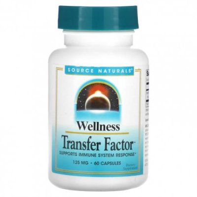 Source Naturals, Wellness, Transfer Factor, 125 мг, 60 капсул / Молозиво | Аптека | V4.Ru: Маркетплейс