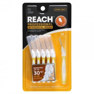 Reach, Professional Interdental Brush, Extra Tight, 10 Interdental Cleaners / Зубочистки | Аптека | V4.Ru: Маркетплейс