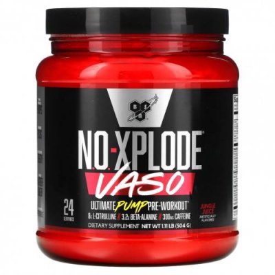 BSN, No-Xplode VASO, Ultimate Pump перед тренировкой, сок из джунглей, 504 г (1,11 фунта) / Стимуляторы | Аптека | V4.Ru: Маркетплейс