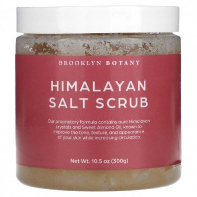 Brooklyn Botany, Himalayan Salt Scrub, 10.5 oz (300 g) / Скрабы и пилинги для тела | Аптека | V4.Ru: Маркетплейс