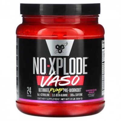 BSN, No-Xplode VASO, Ultimate Pump перед тренировкой, арбузный сок, 504 г (1,11 фунта) / Стимуляторы | Аптека | V4.Ru: Маркетплейс