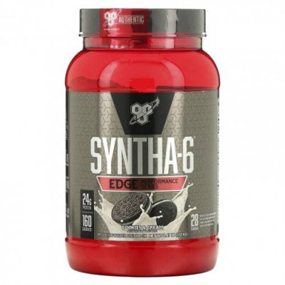 BSN, Syntha-6 Edge, протеиновая порошковая смесь, печенье и сливки, 1,12 кг (2,47 фунта) / Сывороточные белковые смеси | Аптека | V4.Ru: Маркетплейс