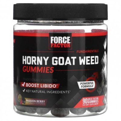 Force Factor, Fundamentals, Horny Goat Weed, маракуйя, 90 жевательных таблеток / Горянка | Аптека | V4.Ru: Маркетплейс