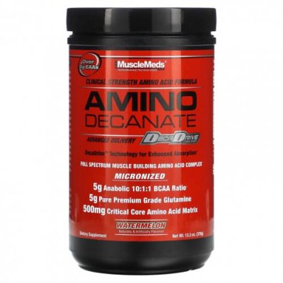 MuscleMeds, АМИНО ДЕКАНАТ, арбуз, 378 г (13,3 унции) / Смеси аминокислот | Аптека | V4.Ru: Маркетплейс