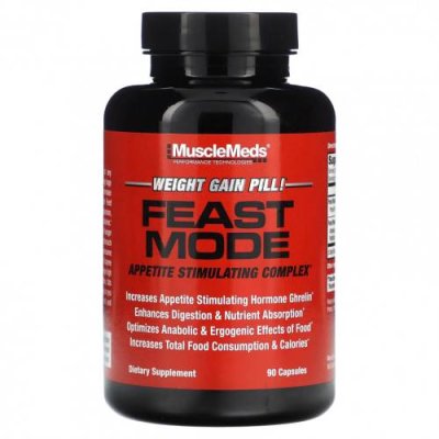 MuscleMeds, Feast Mode, комплекс для стимуляции аппетита, 90 капсул / Подавитель аппетита | Аптека | V4.Ru: Маркетплейс