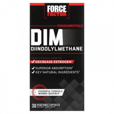 Force Factor, Fundamentals, DIM, дииндолилметан, 30 вегетарианских капсул / Дииндолилметан (DIM) | Аптека | V4.Ru: Маркетплейс