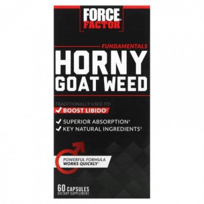 Force Factor, Fundamentals, Horny Goat Weed, 60 капсул / Горянка | Аптека | V4.Ru: Маркетплейс