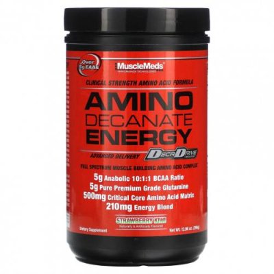 MuscleMeds, Amino Decanate Energy, клубника и киви, 396 г (13,96 унции) / Смеси аминокислот | Аптека | V4.Ru: Маркетплейс