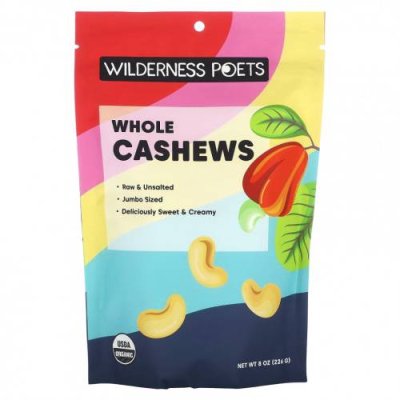 Wilderness Poets, Cashews (Anacardium Occidentale), 8 oz (226.8 g) / Кешью | Аптека | V4.Ru: Маркетплейс