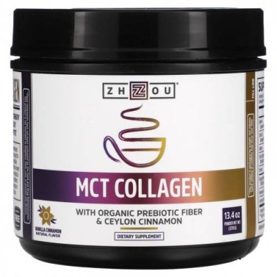 Zhou Nutrition, MCT Collagen, Vanilla Cinnamon, 13.4 oz (379 g) / Коллаген, добавки | Аптека | V4.Ru: Маркетплейс