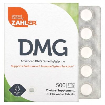 Zahler, Advanced DMG, Dimethylglycine, 500 mg, 90 Chewable Tablets / Аминокислоты | Аптека | V4.Ru: Маркетплейс