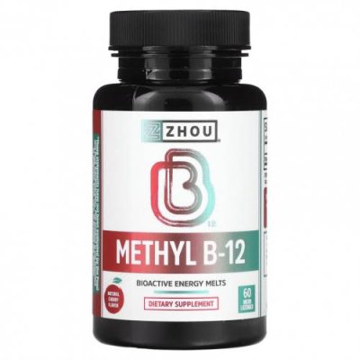 Zhou Nutrition, Methyl B-12, натуральная вишня, 60 микроладсов / B12 | Аптека | V4.Ru: Маркетплейс