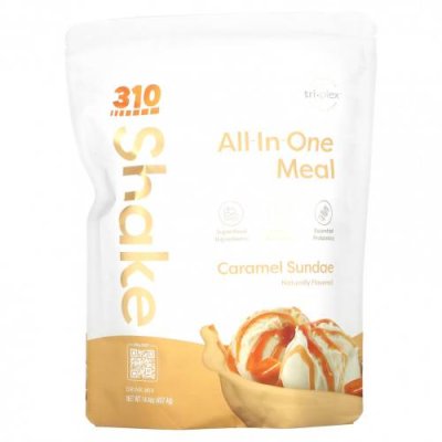 310 Nutrition, All-In-One Meal Shake, мороженое с карамелью, 407,4 г (14,4 унции) / Заменители пищи | Аптека | V4.Ru: Маркетплейс