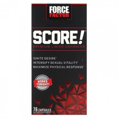 Force Factor, Score! Premium Libido Enhancer, 76 капсул / Добавки для мужчин | Аптека | V4.Ru: Маркетплейс