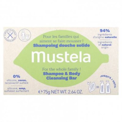 Mustela, Шампунь и мыло для очищения тела, без отдушек, 75 г (2,64 унции) / Шампунь | Аптека | V4.Ru: Маркетплейс