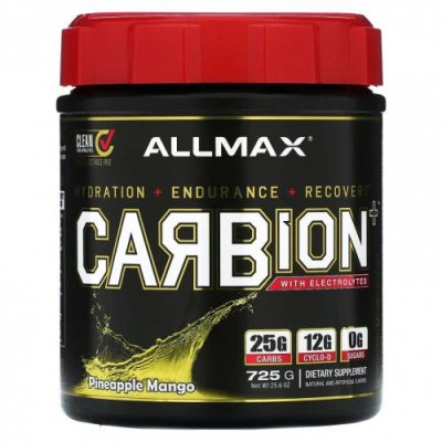 ALLMAX, CARBion + с электролитами, ананас и манго, 725 г (25,6 унции) / Углеводные порошки | Аптека | V4.Ru: Маркетплейс